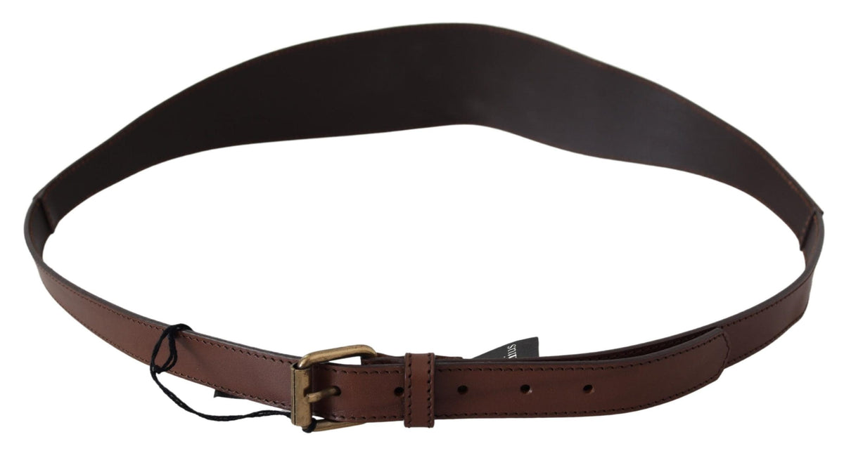 Ceinture mode chic en cuir marron foncé PLEIN SUD