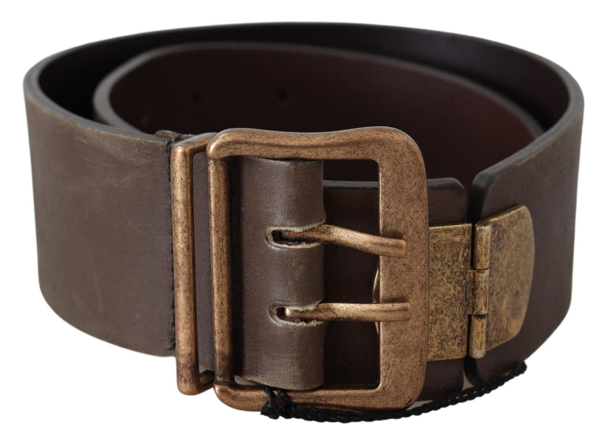 Ceinture élégante en cuir marron foncé Ermanno Scervino