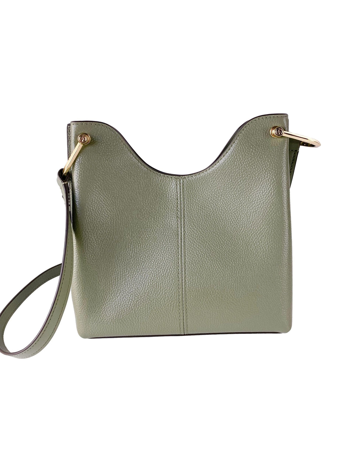 Bolso bandolera holgado de piel de ante perforada Joan de Michael Kors (verde militar)