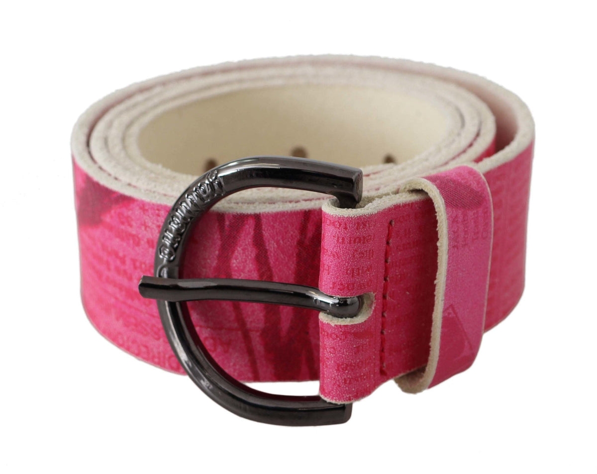 Ceinture élégante en cuir rose de John Galliano