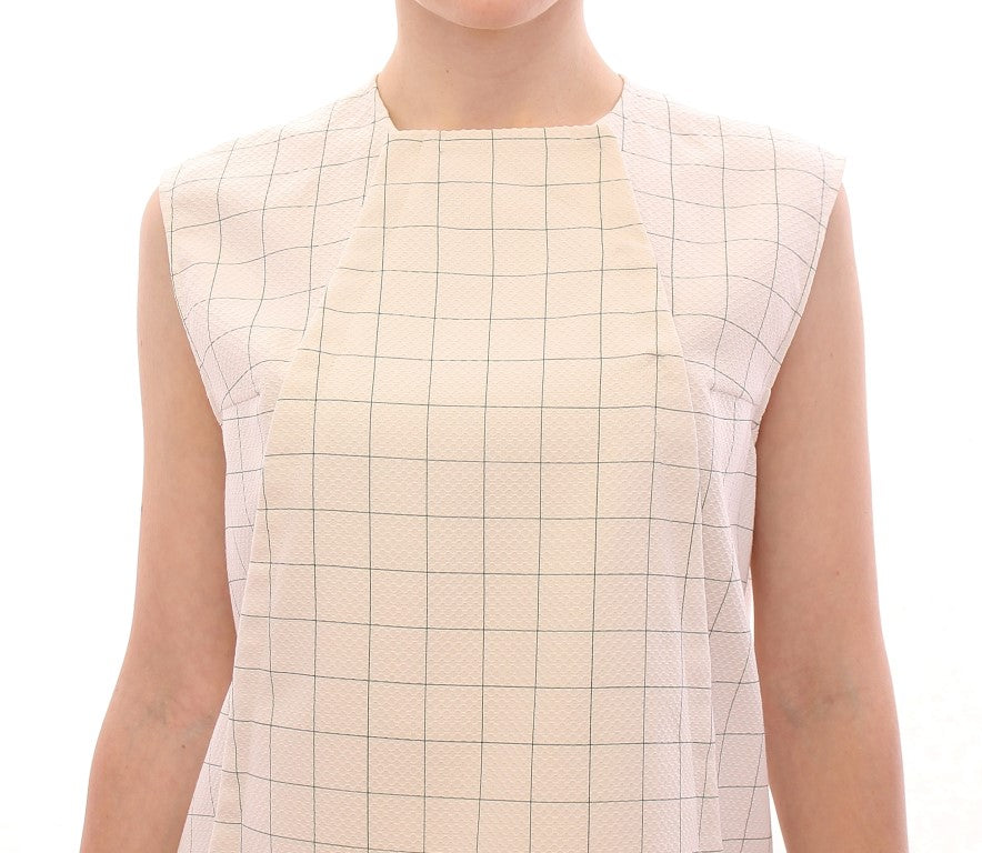 Haut chemise en coton blanc sans manches chic Andrea Incontri