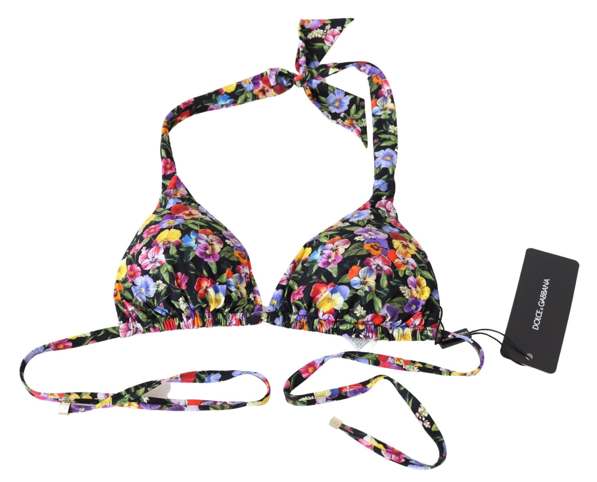 Haut de bikini imprimé floral chic Dolce &amp; Gabbana