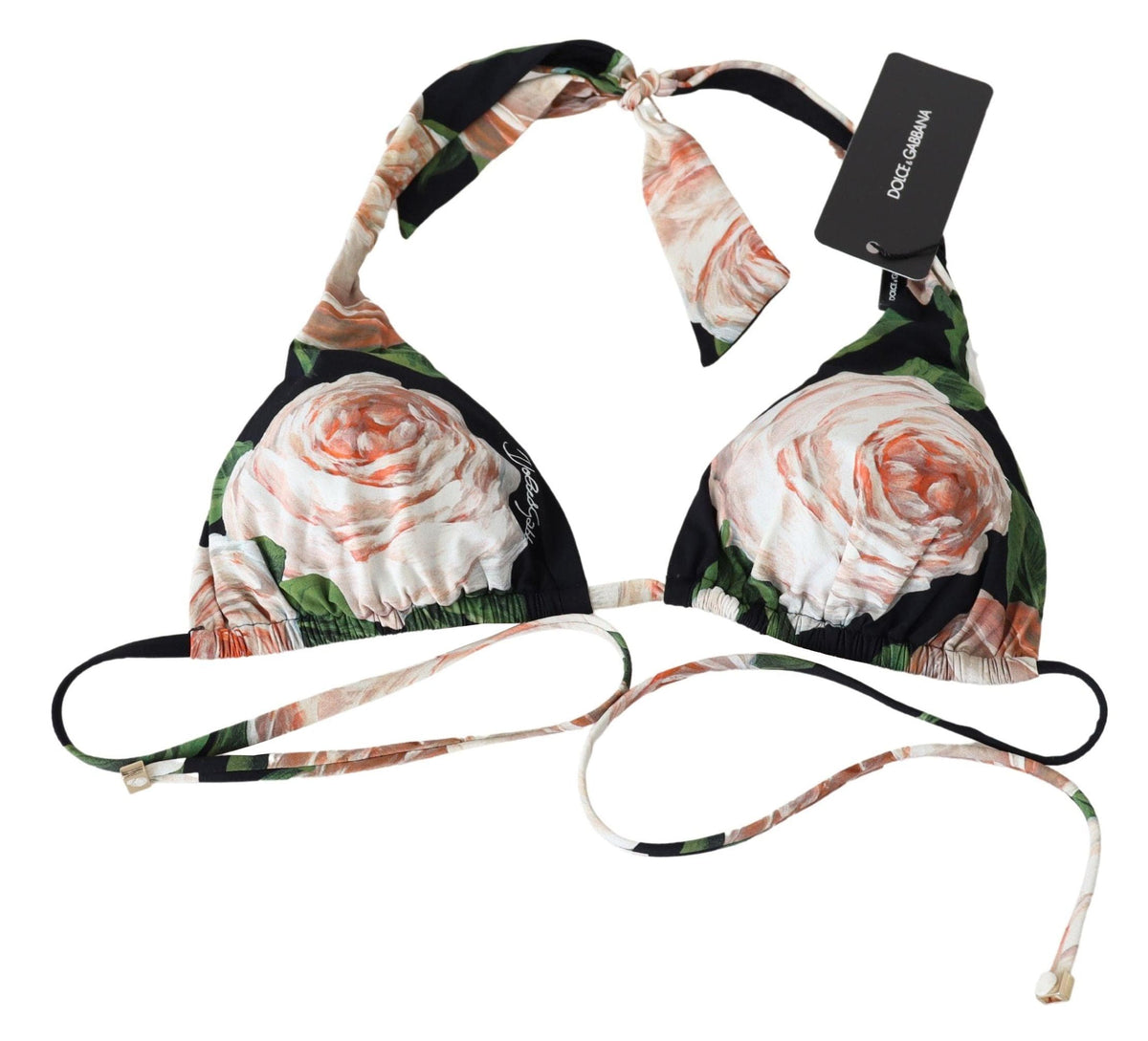 Haut de bikini élégant à imprimé floral Dolce &amp; Gabbana