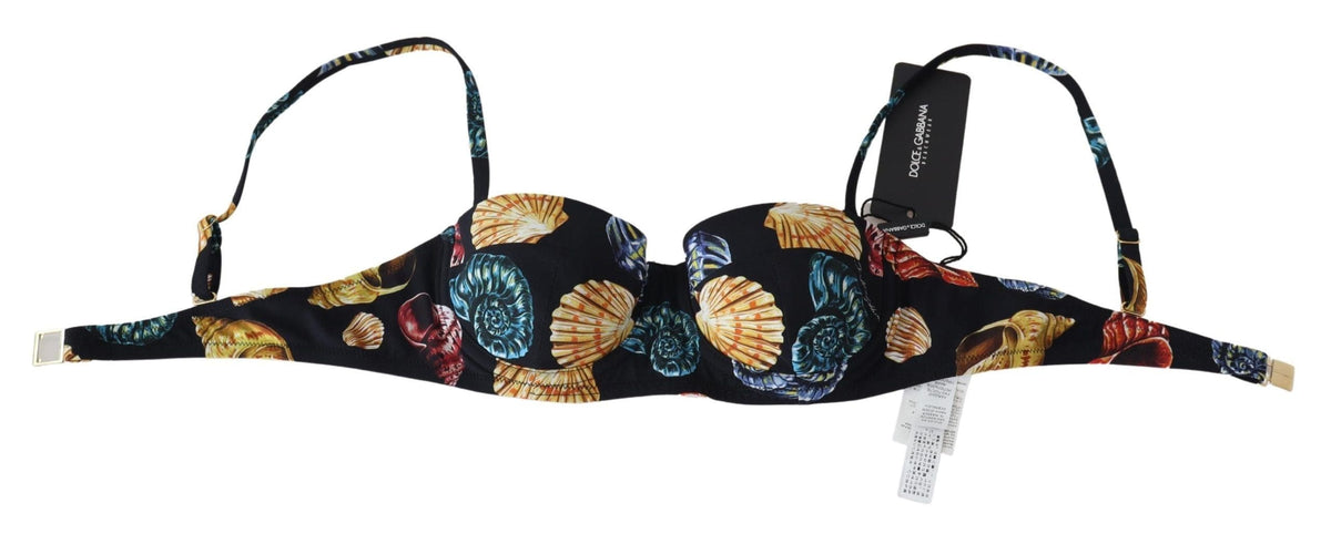 Haut de bikini à imprimé coquillages chic Dolce &amp; Gabbana