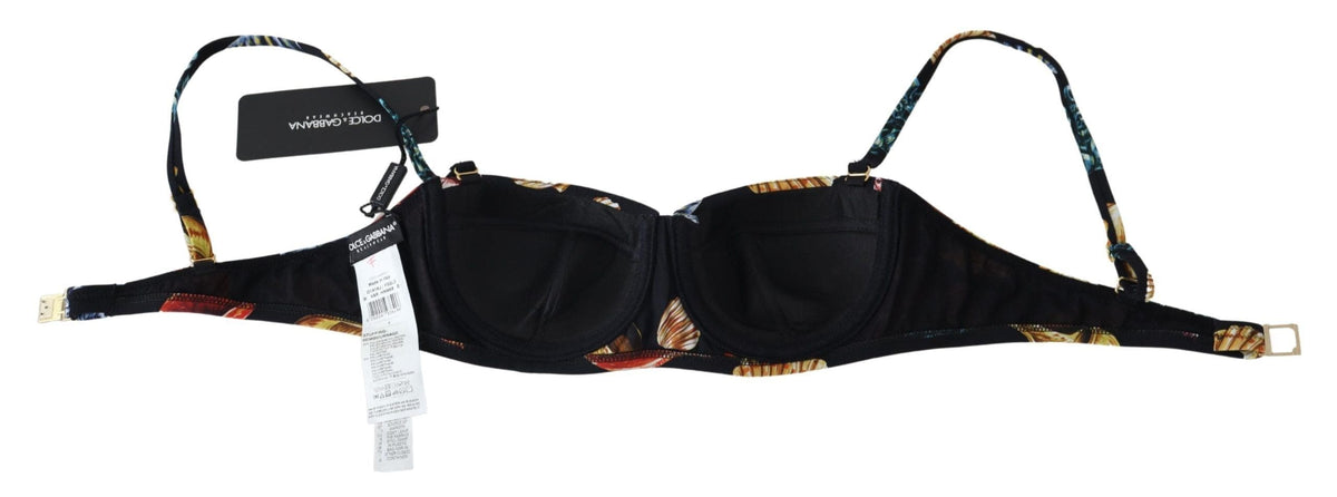 Top de bikini con estampado de conchas elegante de Dolce &amp; Gabbana