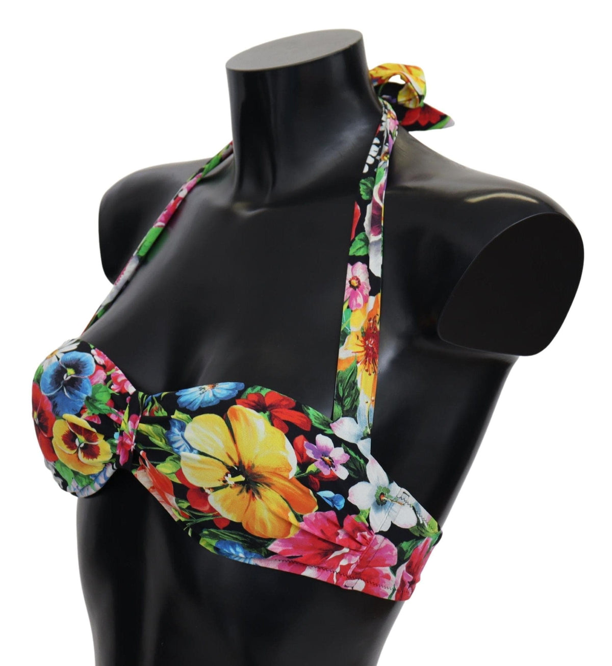 Top de bikini de alta gama Floral Elegance de Dolce &amp; Gabbana