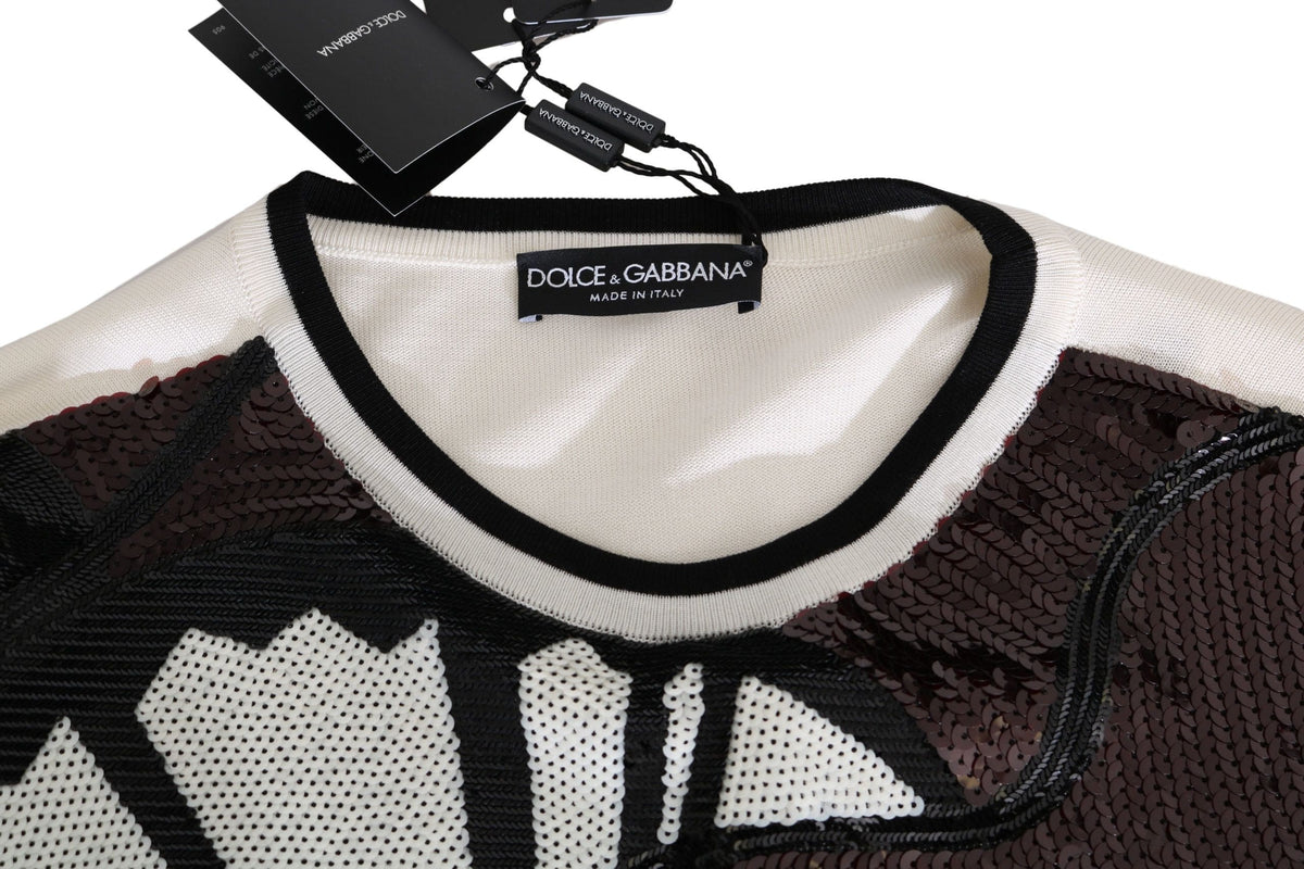 Pull en soie pailleté Jazz de Dolce &amp; Gabbana New York