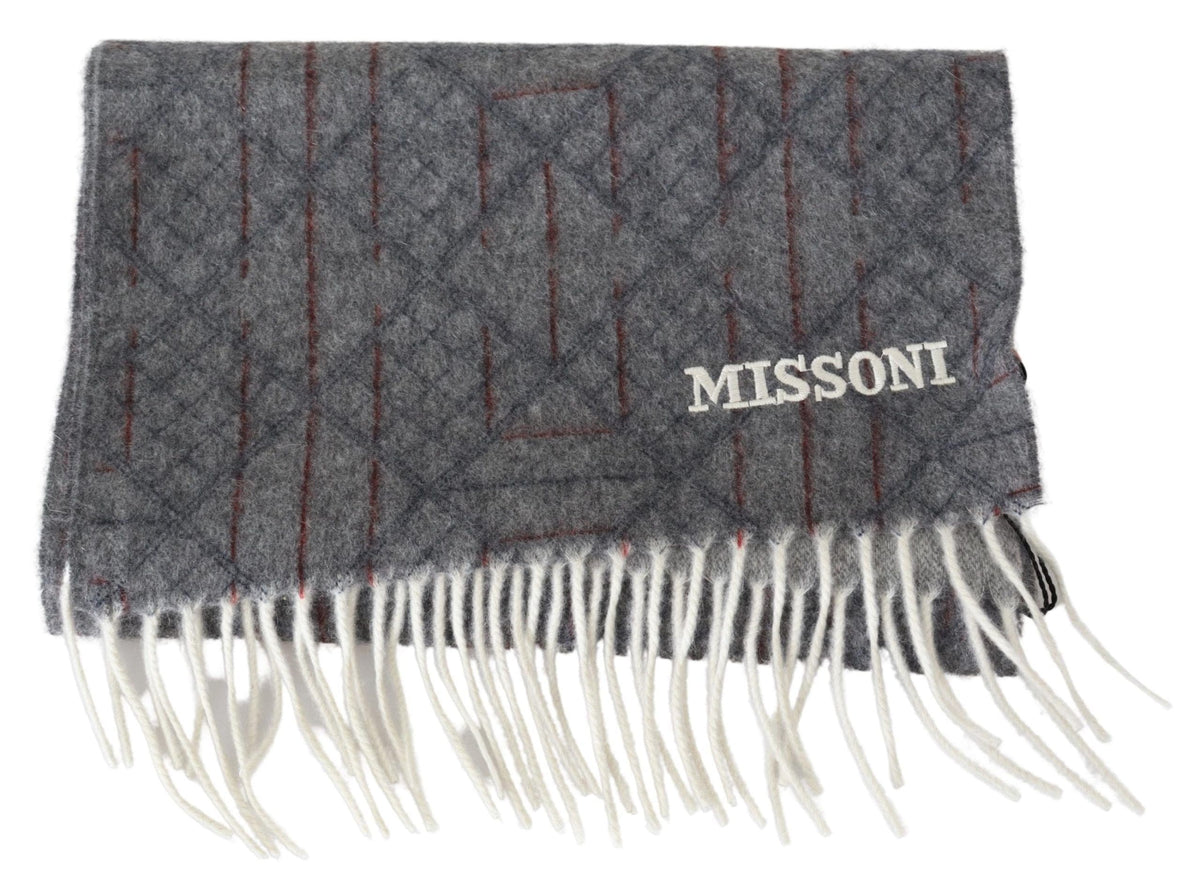 Écharpe unisexe élégante en cachemire Missoni avec motif signature