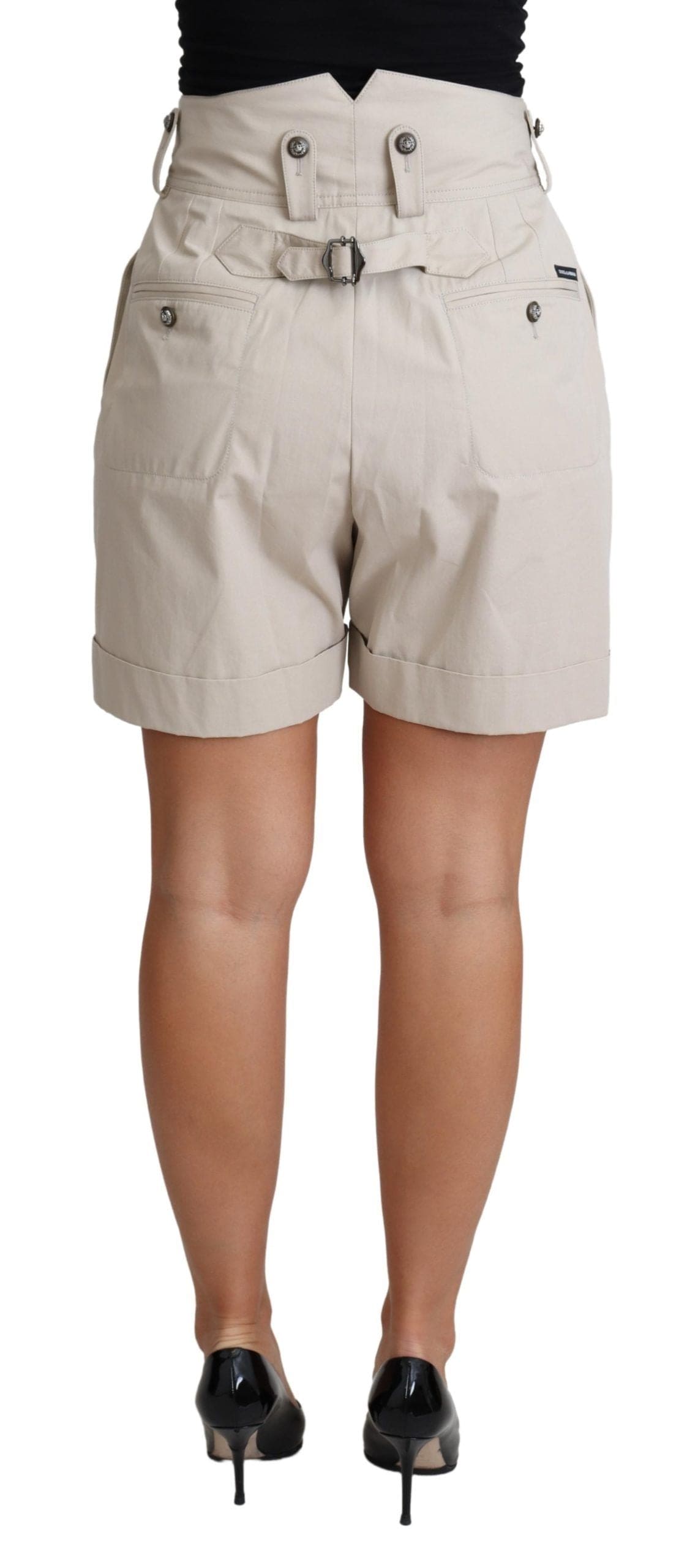 Short plissé taille haute beige chic Dolce &amp; Gabbana