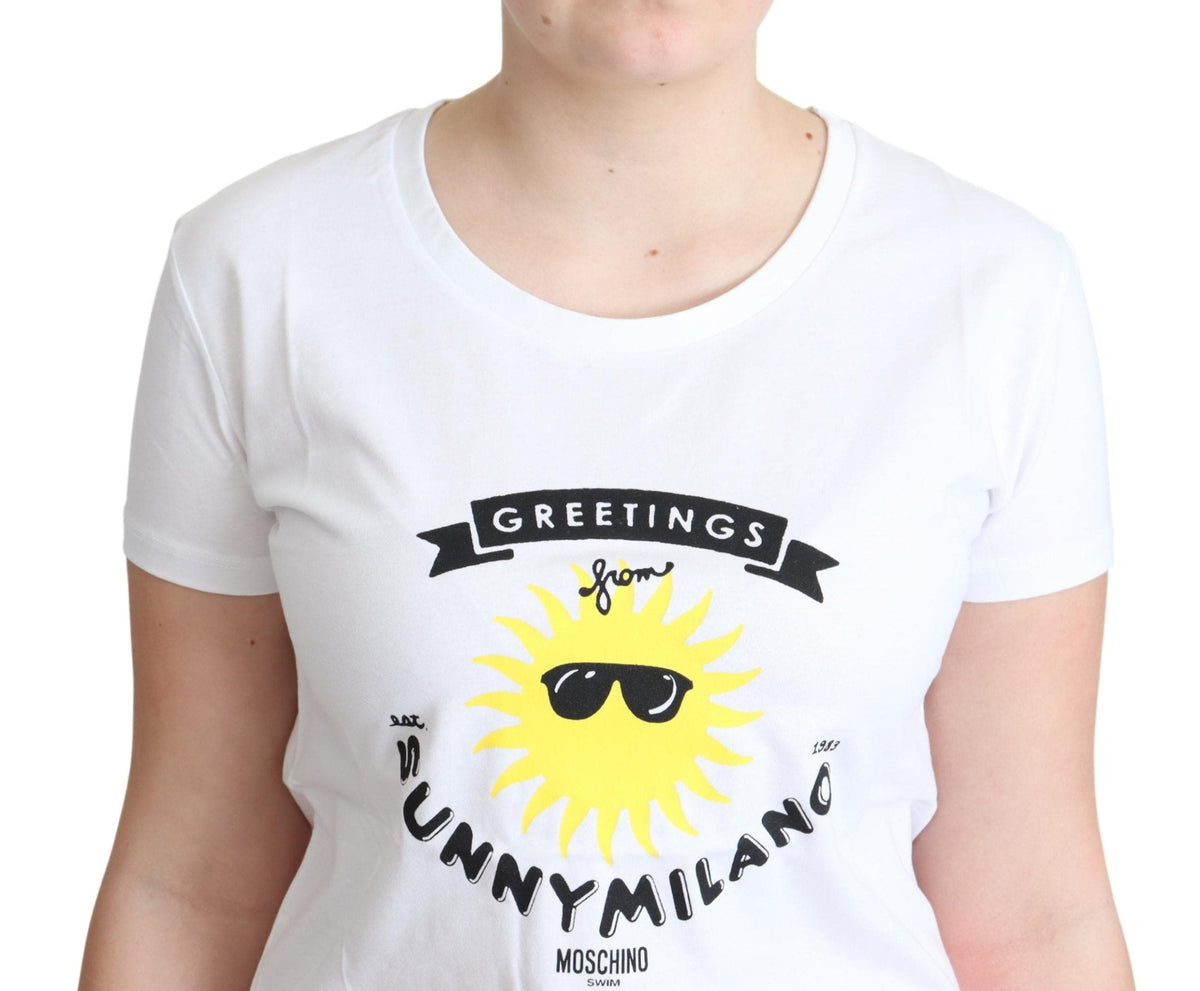 T-shirt en coton imprimé Moschino Sunny Milano