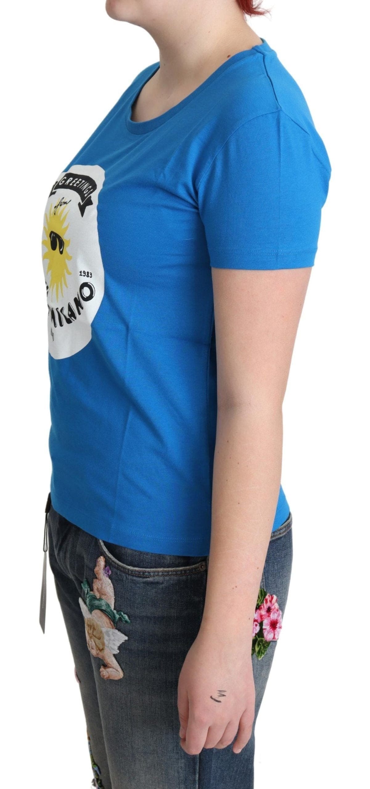 Camiseta elegante de cuello redondo Sunny Milano de Moschino