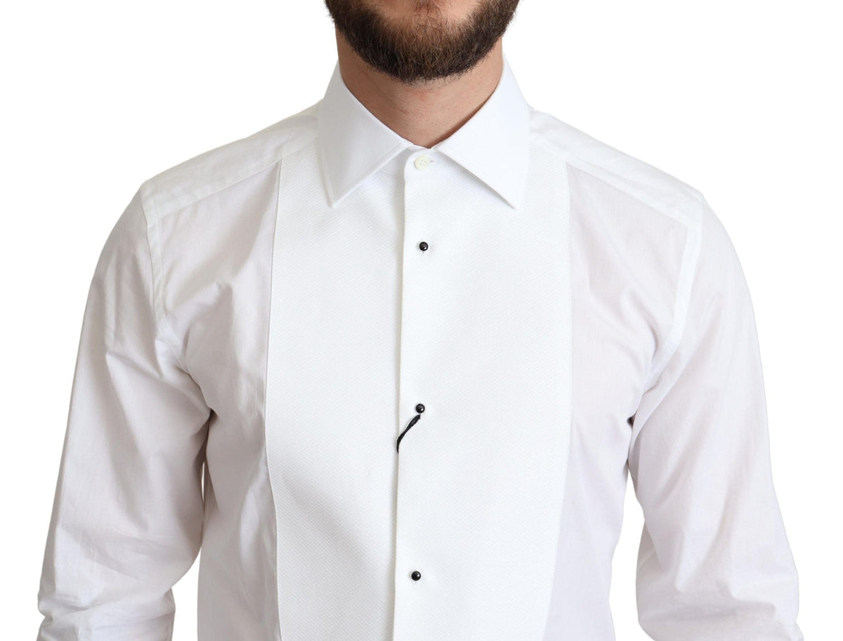 Chemise habillée élégante en coton blanc Dolce &amp; Gabbana