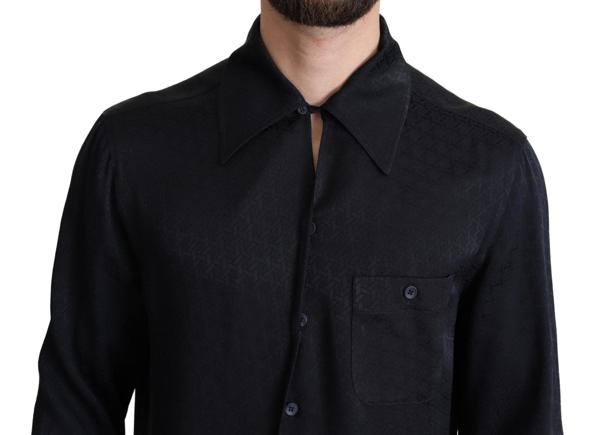 Camisa elegante informal de seda jacquard de Dolce &amp; Gabbana