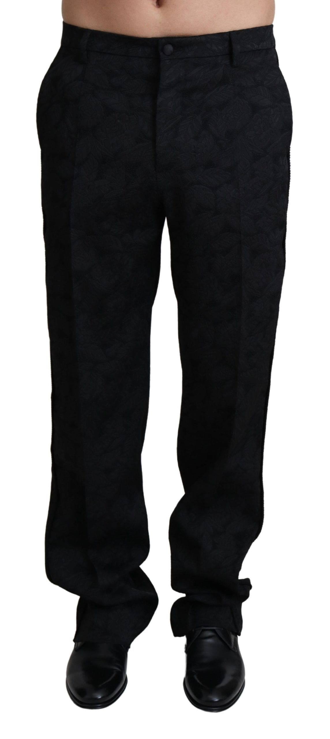 Pantalon habillé noir élégant Dolce &amp; Gabbana pour un style sophistiqué