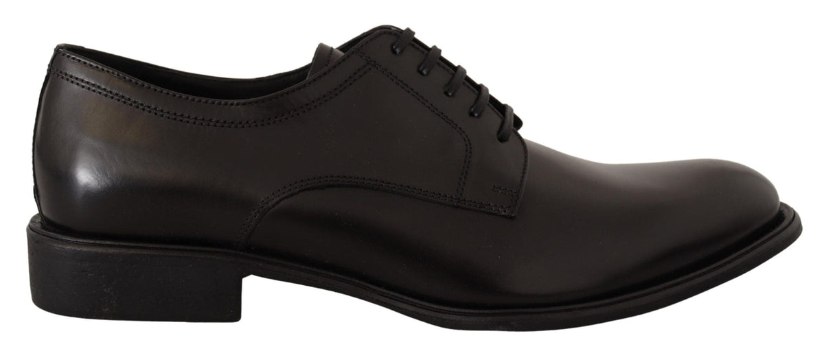 Chaussures Derby élégantes en cuir noir Dolce &amp; Gabbana