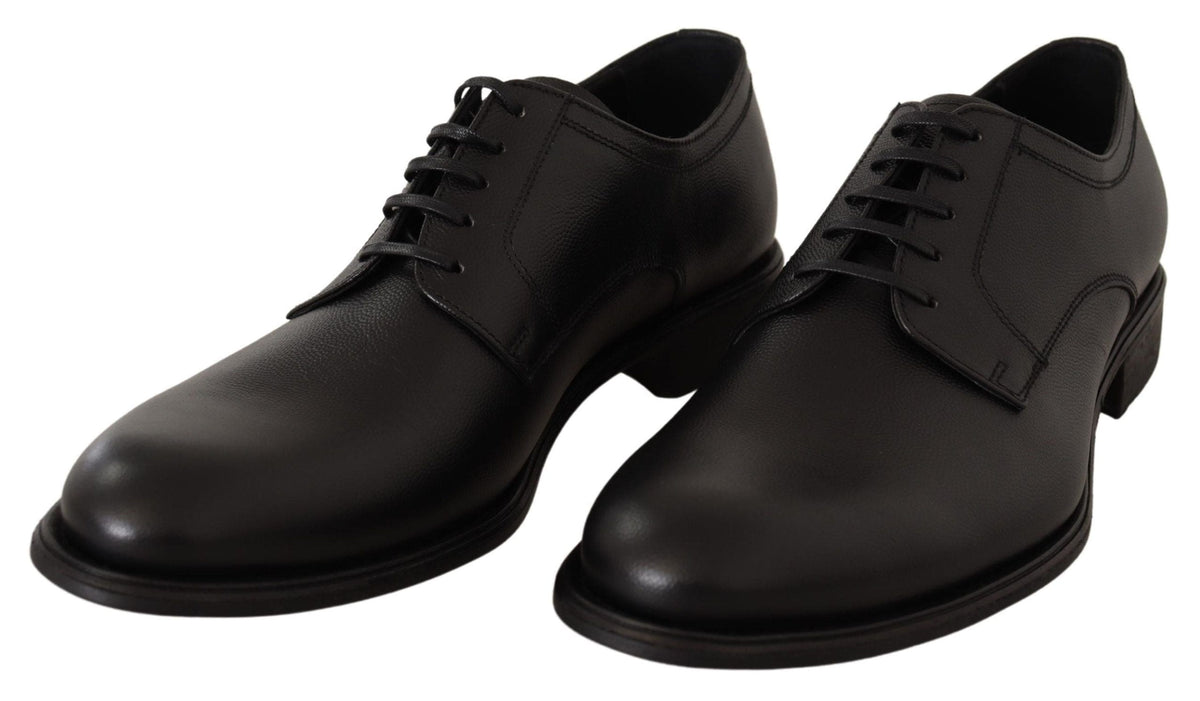 Chaussures Derby élégantes en cuir noir Dolce &amp; Gabbana