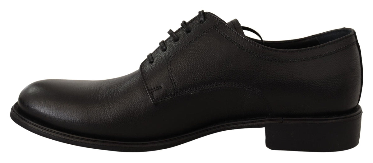 Chaussures Derby élégantes en cuir noir Dolce &amp; Gabbana