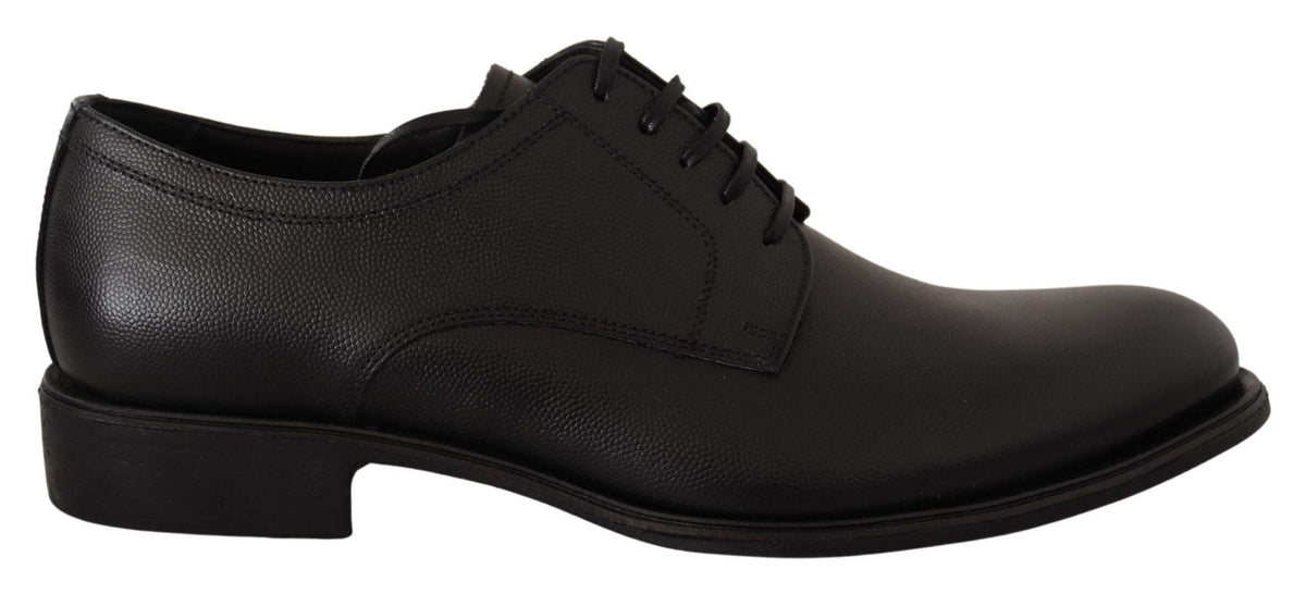 Chaussures Derby élégantes en cuir noir Dolce &amp; Gabbana