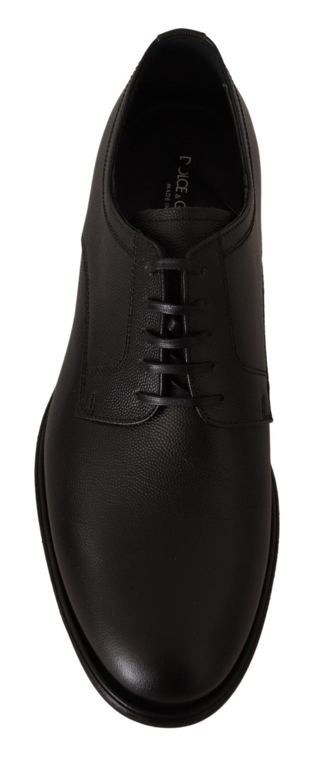 Chaussures Derby élégantes en cuir noir Dolce &amp; Gabbana