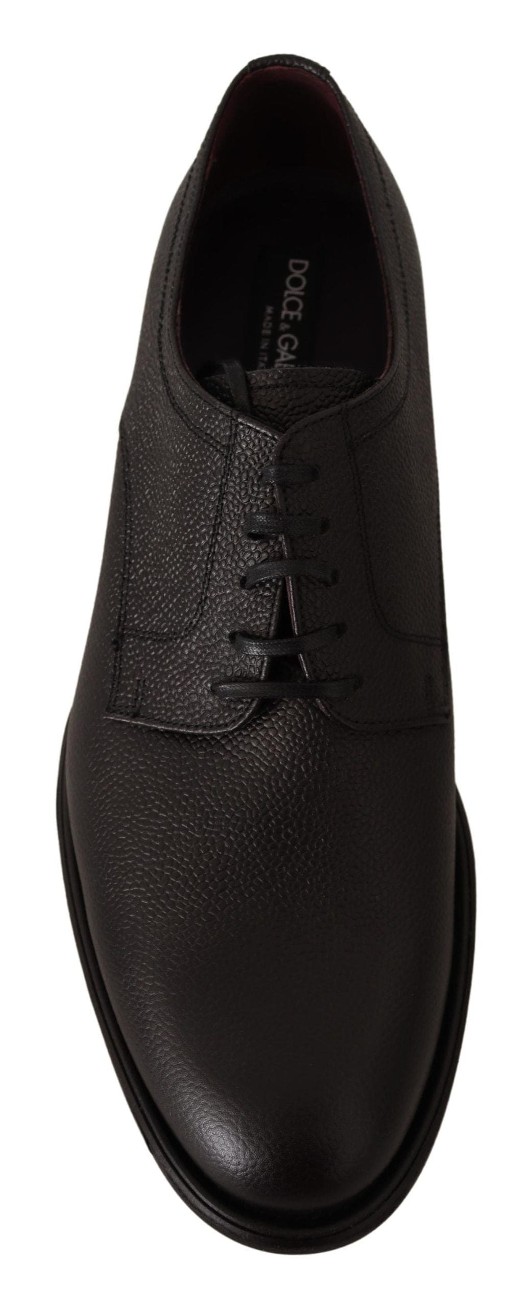 Chaussures Derby élégantes en cuir noir Dolce &amp; Gabbana