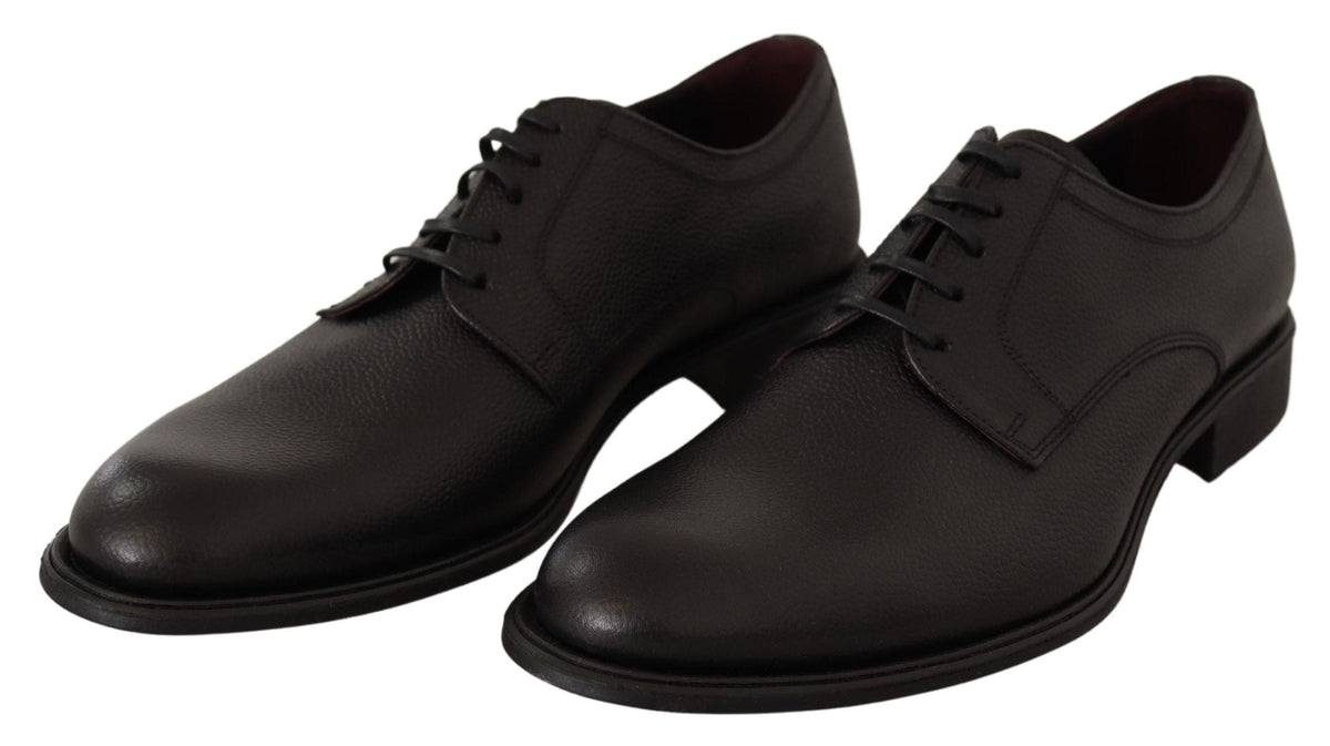 Chaussures Derby élégantes en cuir noir Dolce &amp; Gabbana