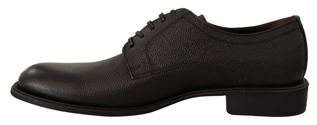 Chaussures Derby élégantes en cuir noir Dolce &amp; Gabbana