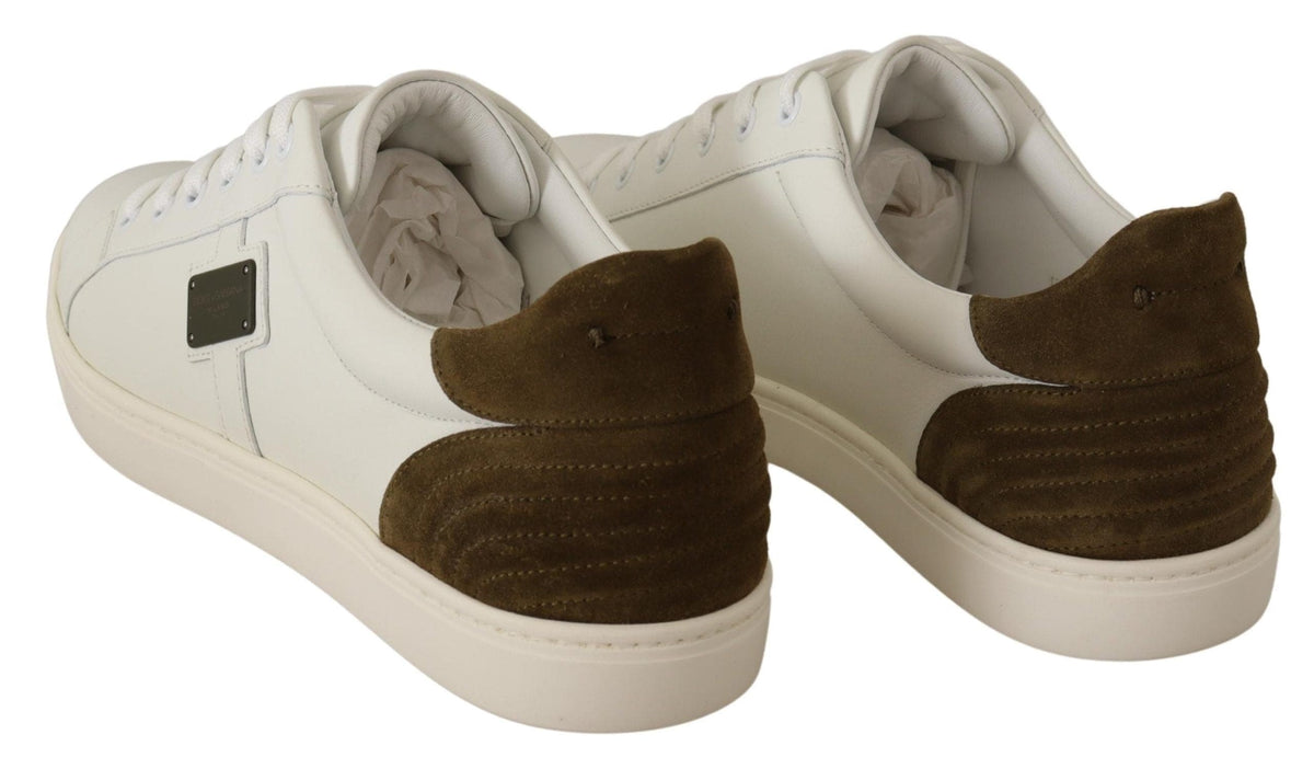 Baskets en cuir blanc chic Dolce &amp; Gabbana pour homme