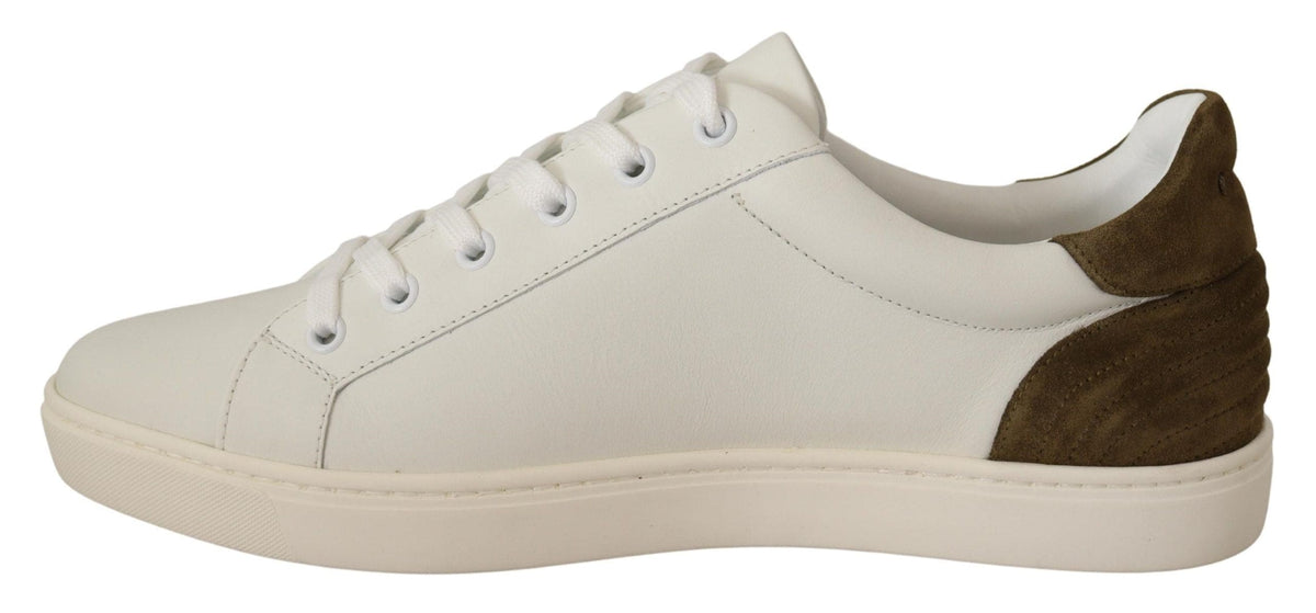 Baskets en cuir blanc chic Dolce &amp; Gabbana pour homme