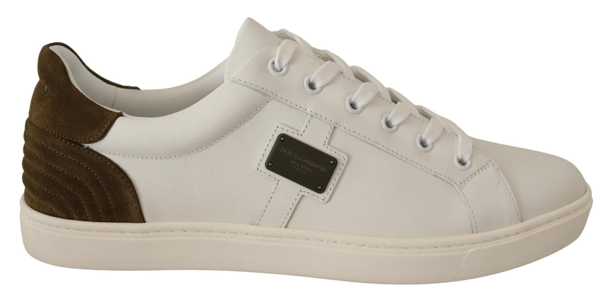 Baskets en cuir blanc chic Dolce &amp; Gabbana pour homme