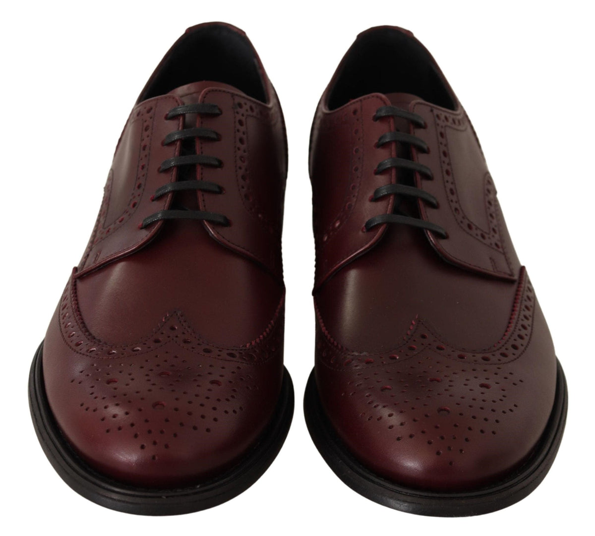 Chaussures Derby élégantes en cuir bordeaux Dolce &amp; Gabbana