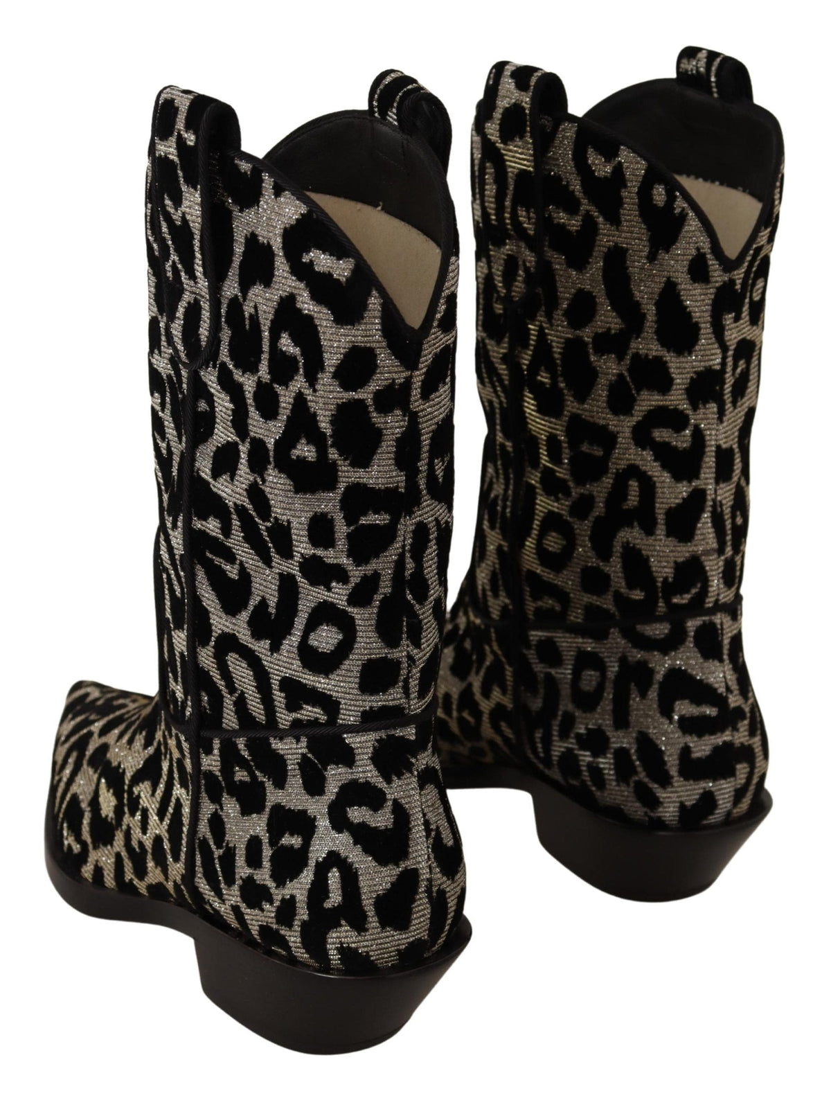 Botas de media caña con estampado de leopardo elegantes de Dolce &amp; Gabbana