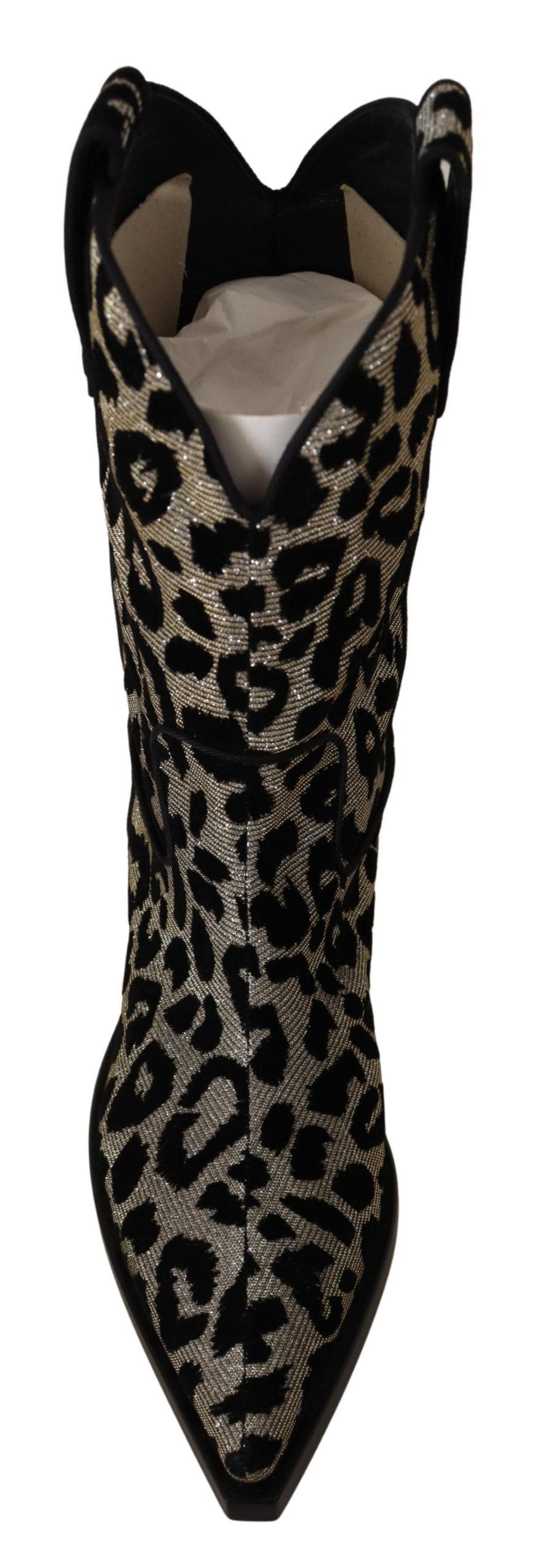 Botas de media caña con estampado de leopardo elegantes de Dolce &amp; Gabbana