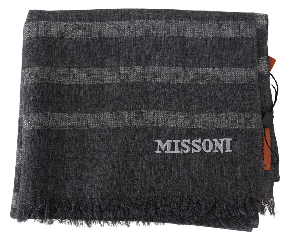 Écharpe unisexe élégante en laine Missoni avec logo brodé