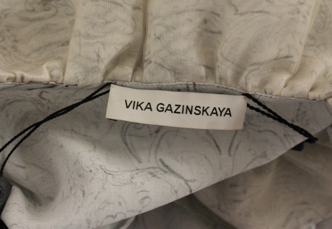 Blusa túnica elegante de algodón azul de Vika Gazinskaya