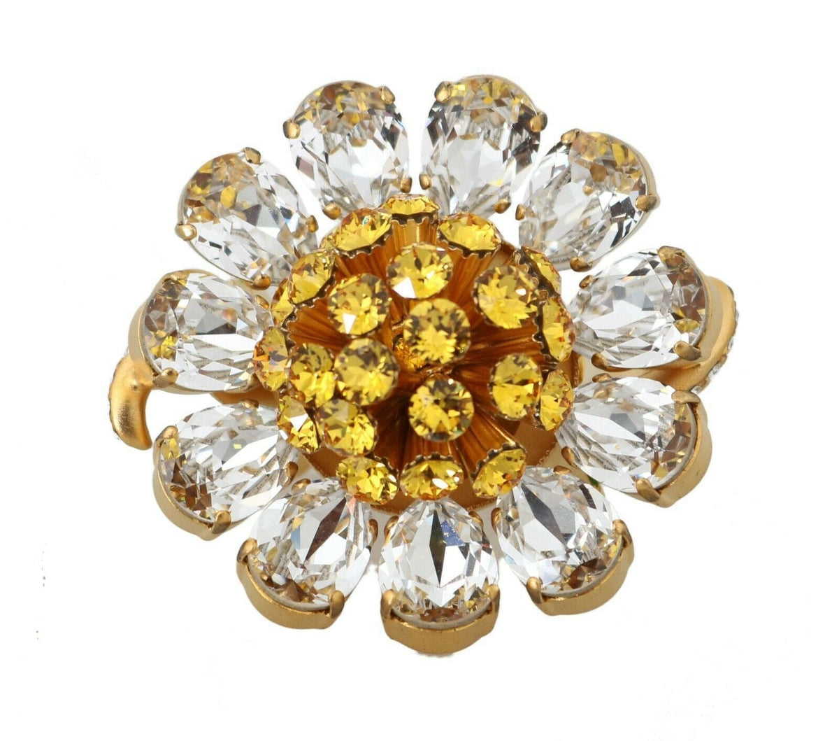 Bague Dolce &amp; Gabbana en cristal avec fleur, taille US 7,5