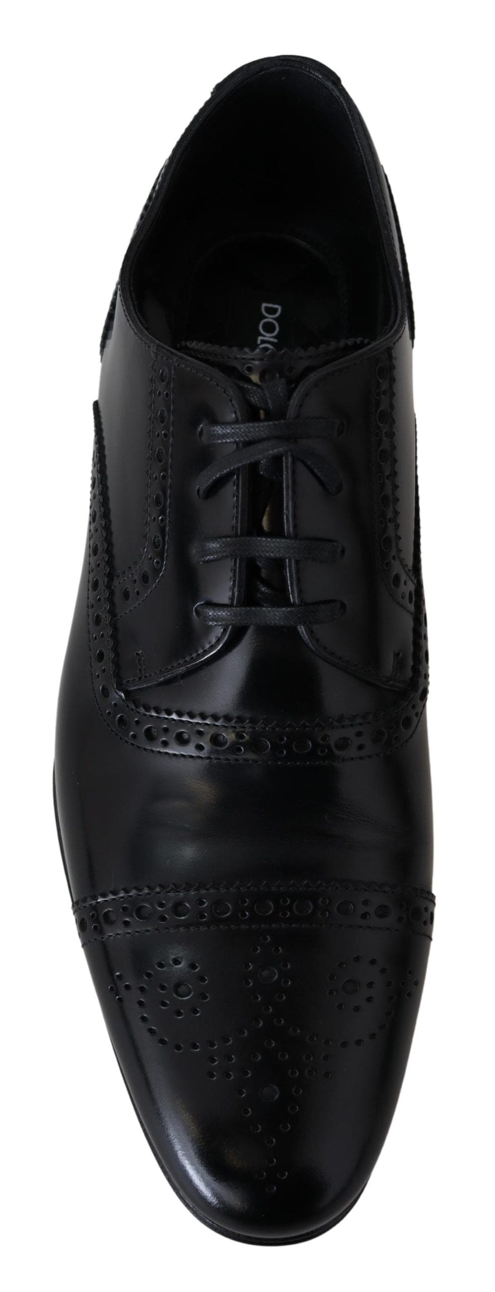 Chaussures Derby élégantes en cuir noir Dolce &amp; Gabbana