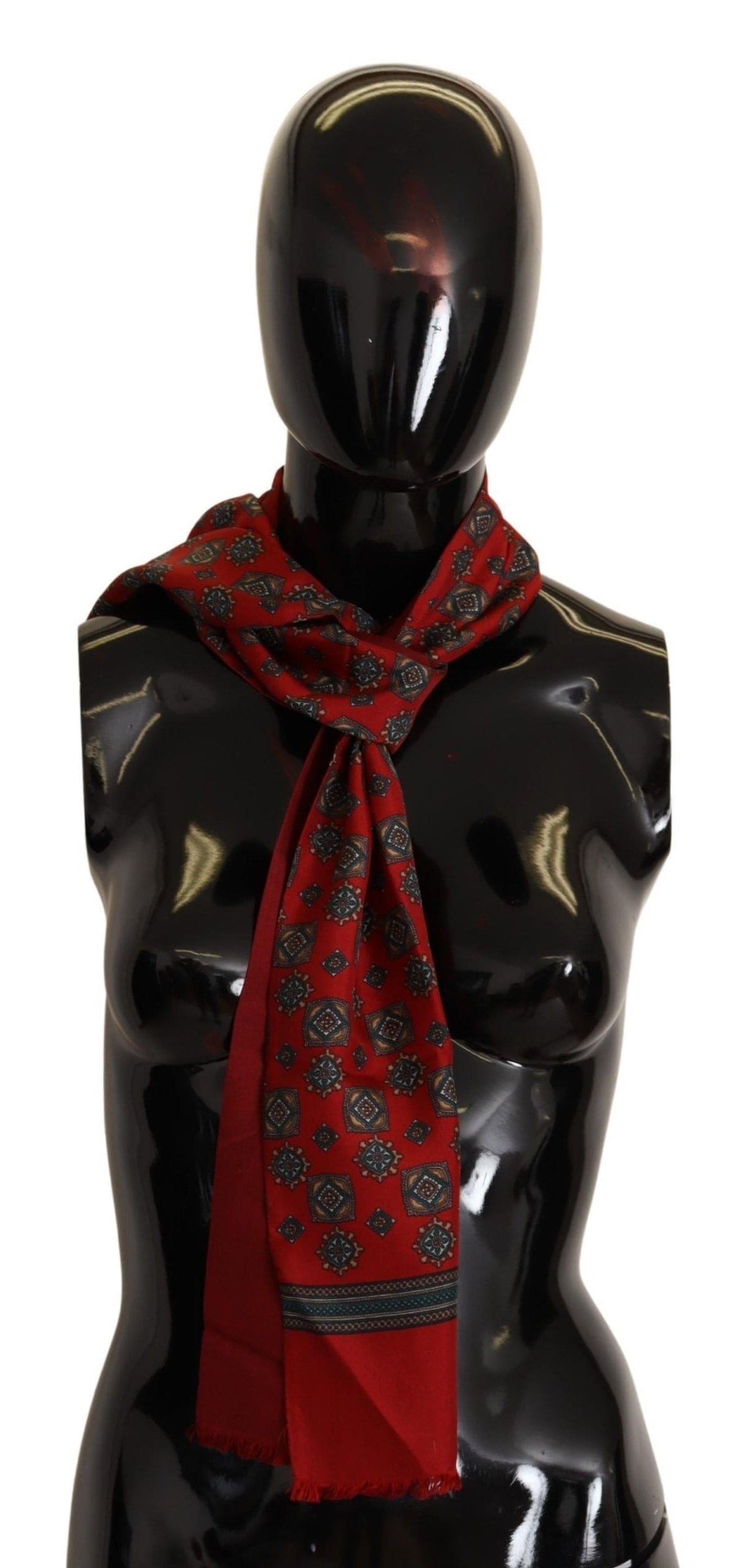 Foulard en soie rouge élégant Dolce &amp; Gabbana