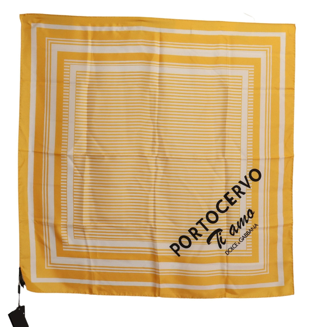 Foulard carré en soie à rayures élégant Dolce &amp; Gabbana