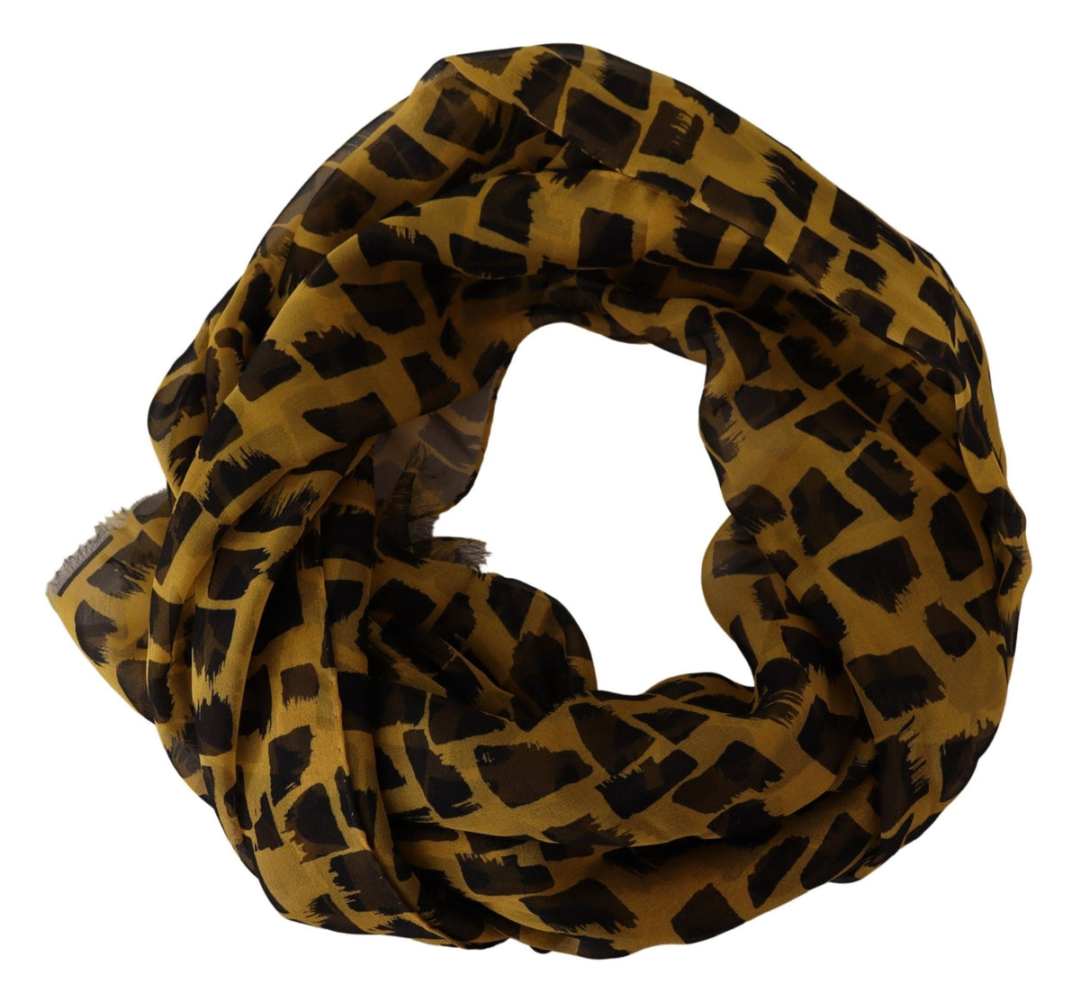 Foulard en soie élégant Dolce &amp; Gabbana en jaune et noir