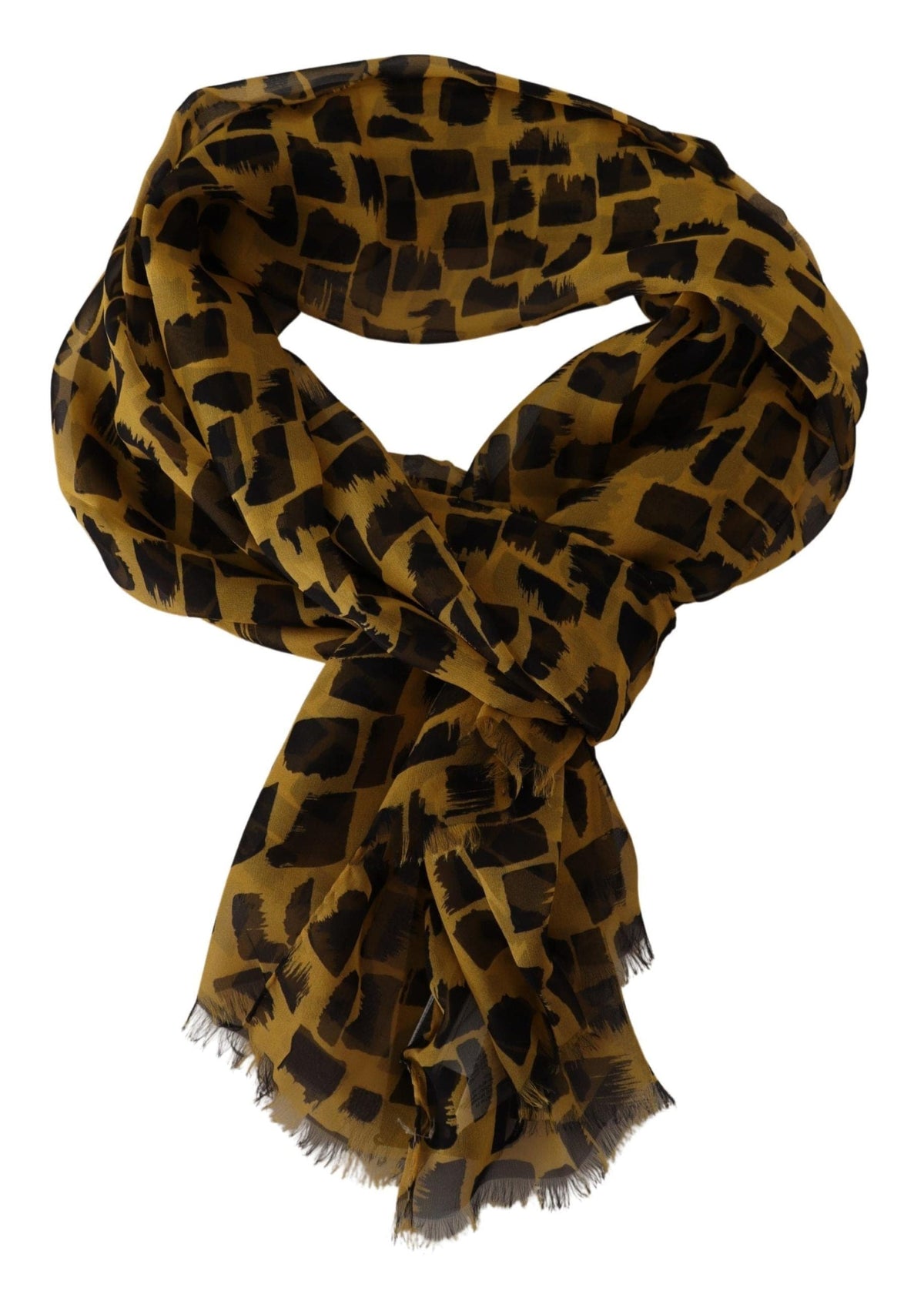 Foulard en soie élégant Dolce &amp; Gabbana en jaune et noir