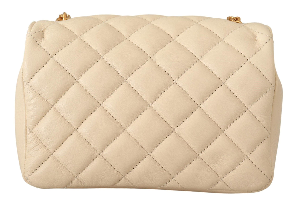 Sac à bandoulière Versace Chic en cuir nappa blanc pur