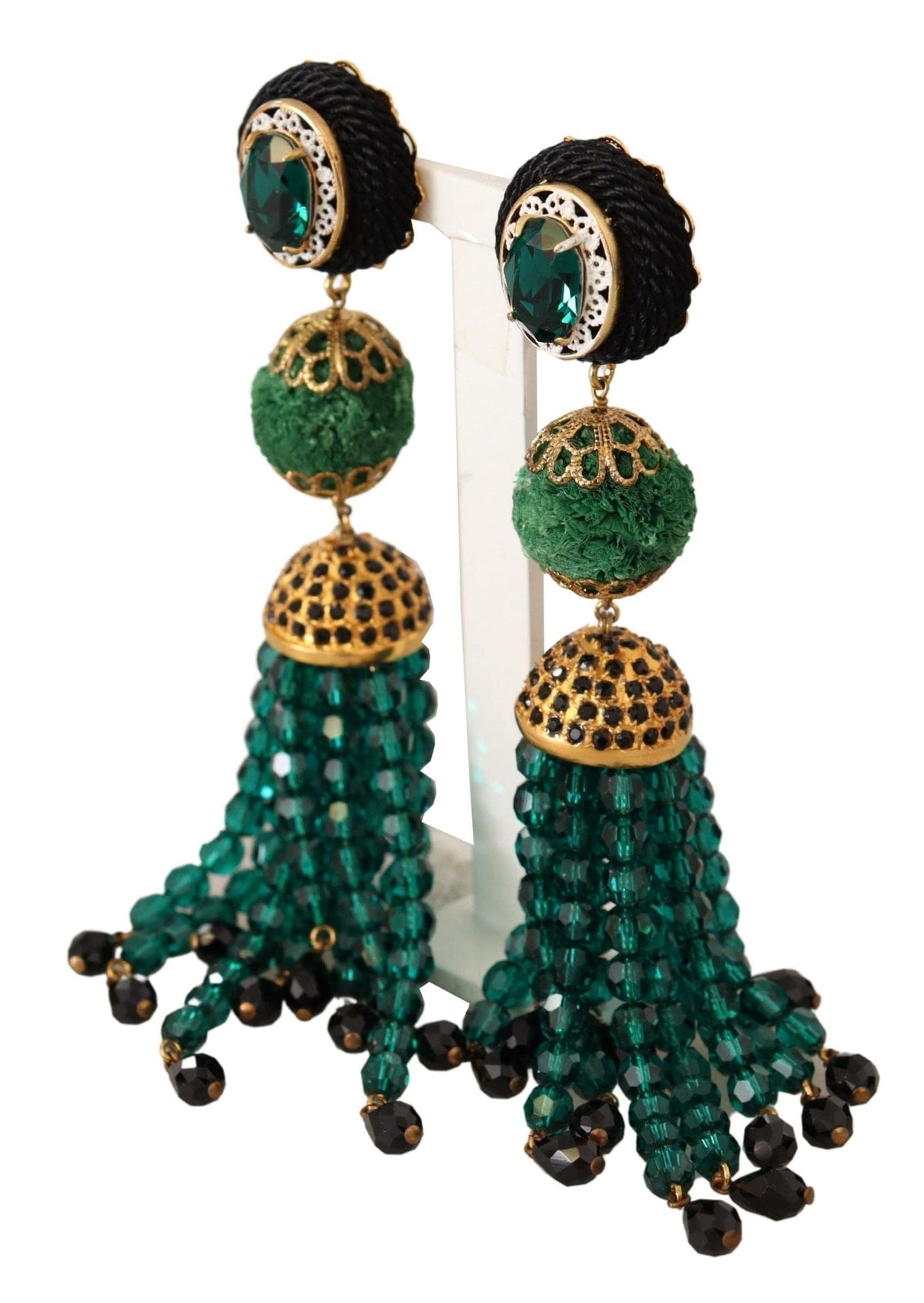 Boucles d'oreilles à clip élégantes en cristal Dolce &amp; Gabbana