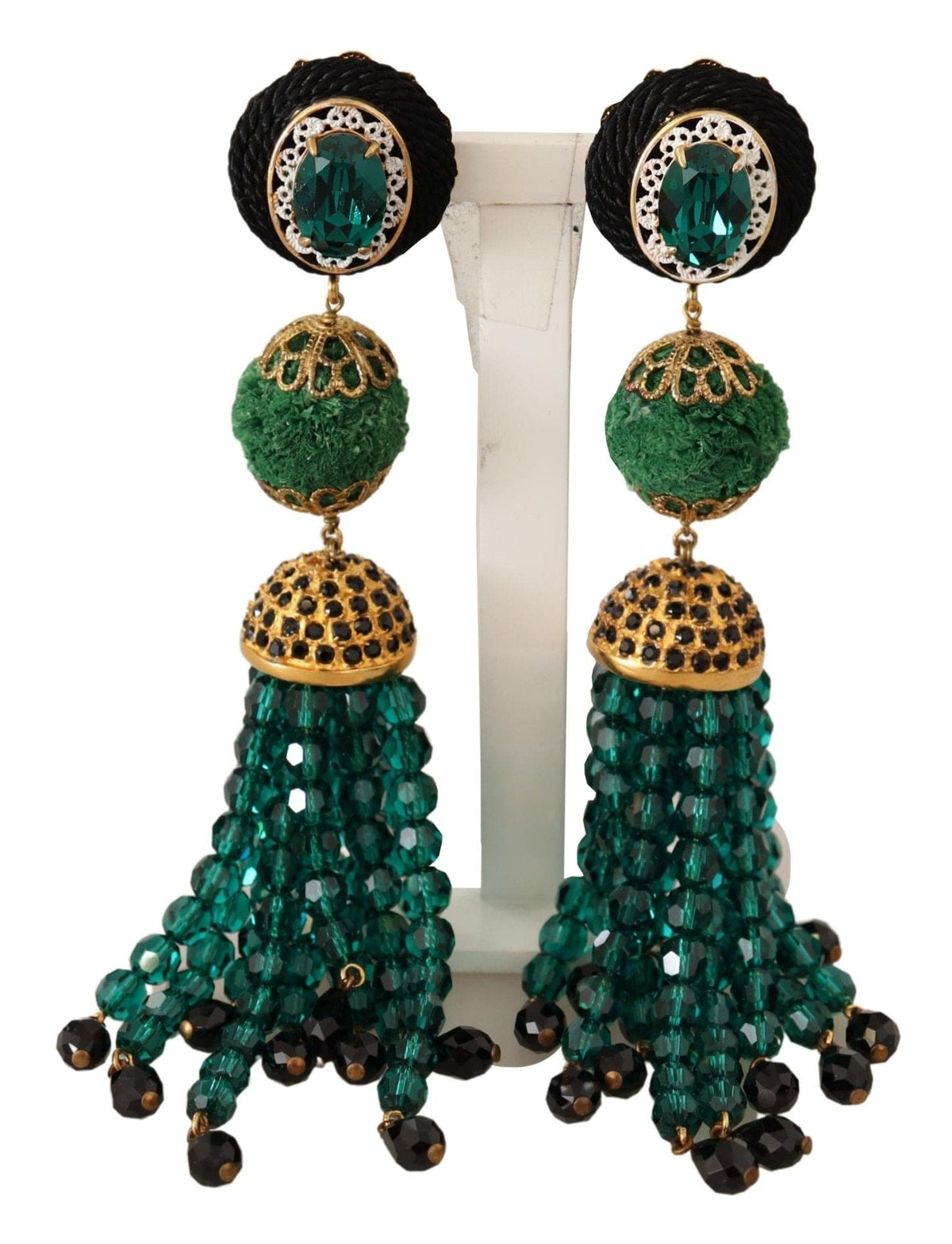 Boucles d'oreilles à clip élégantes en cristal Dolce &amp; Gabbana