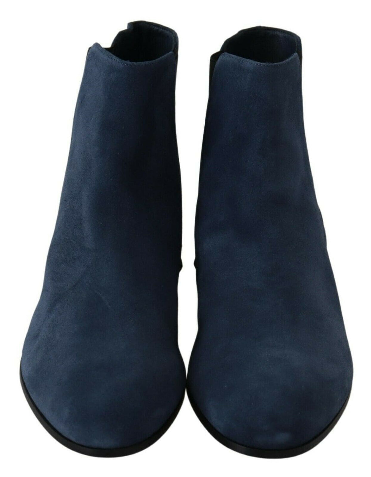 Bottes mi-mollet en daim bleu chic Dolce &amp; Gabbana avec détails cloutés