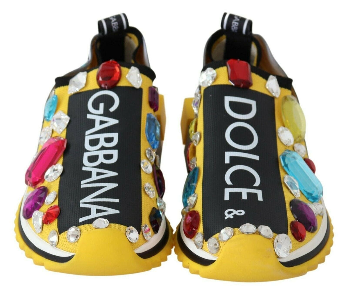 Zapatillas Sorrento amarillas con adornos de Dolce &amp; Gabbana