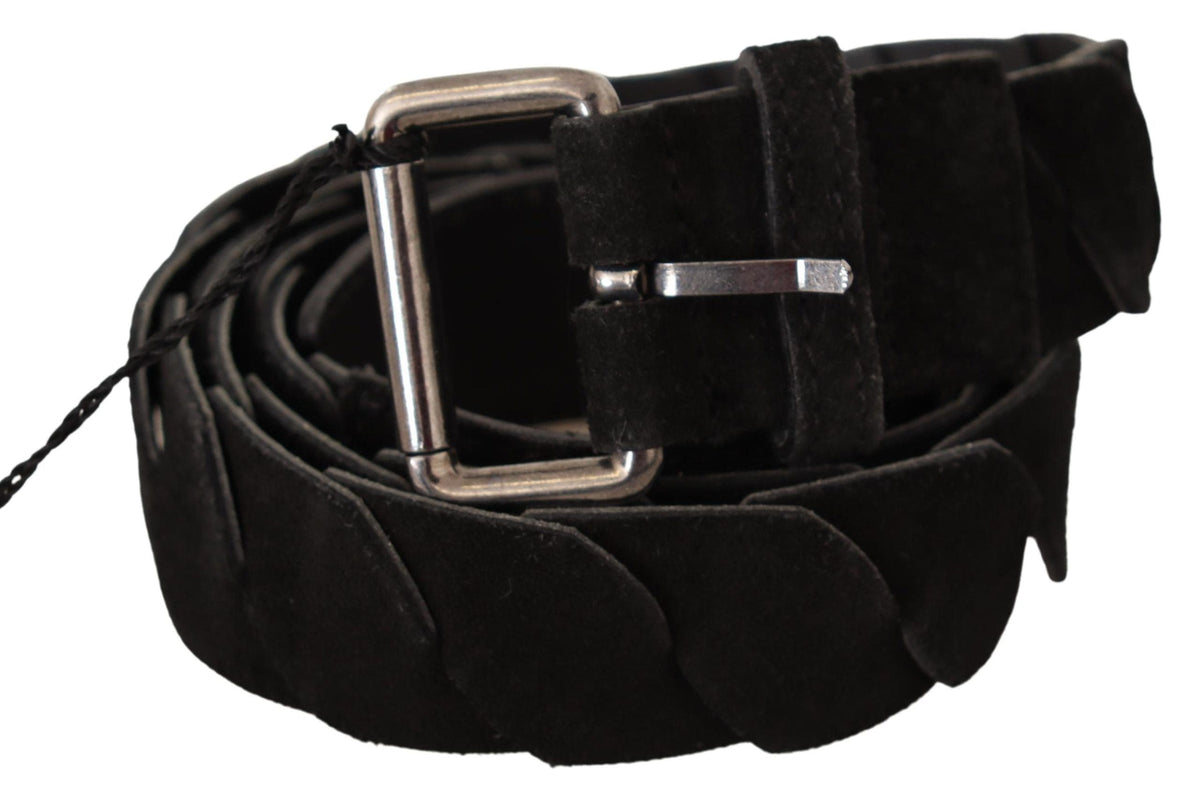 Ceinture noire élégante avec boucle en métal GF Ferre