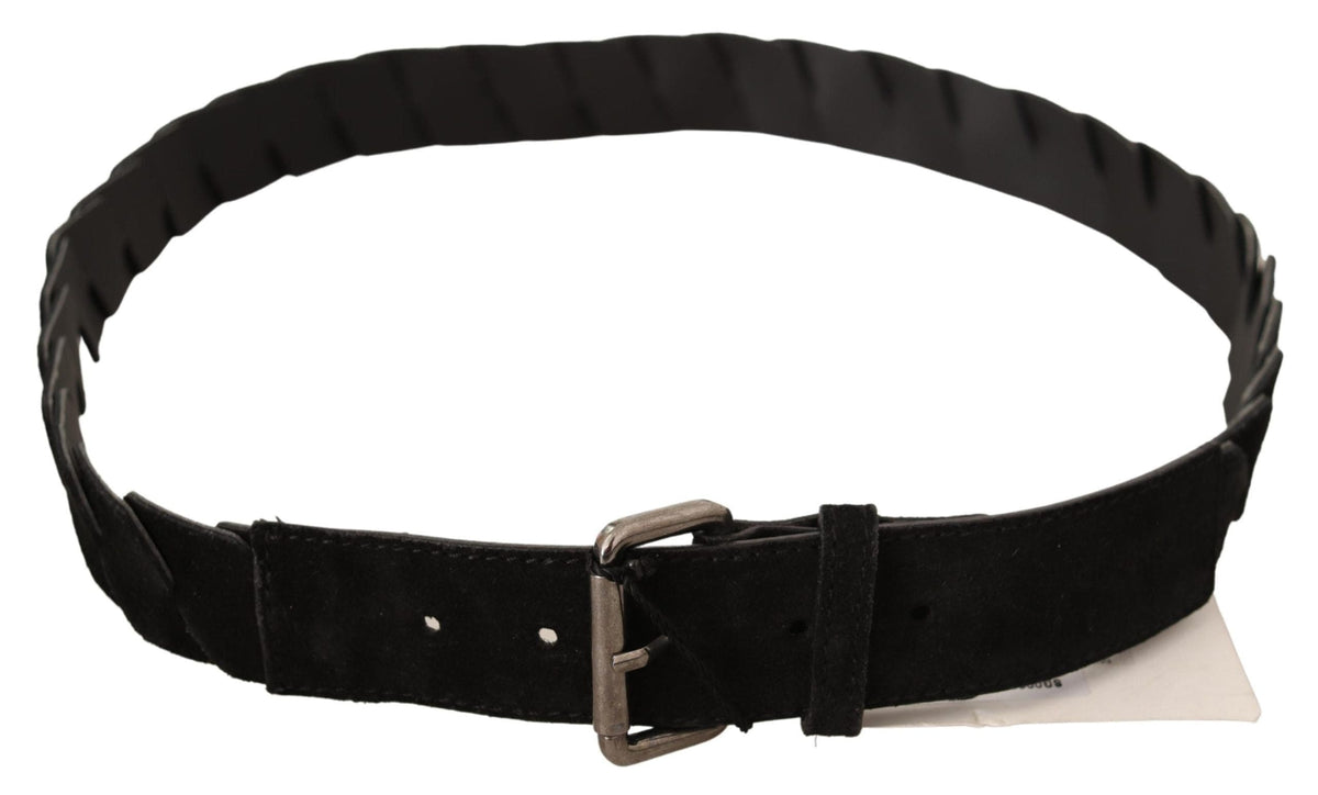 Ceinture noire élégante avec boucle en métal GF Ferre