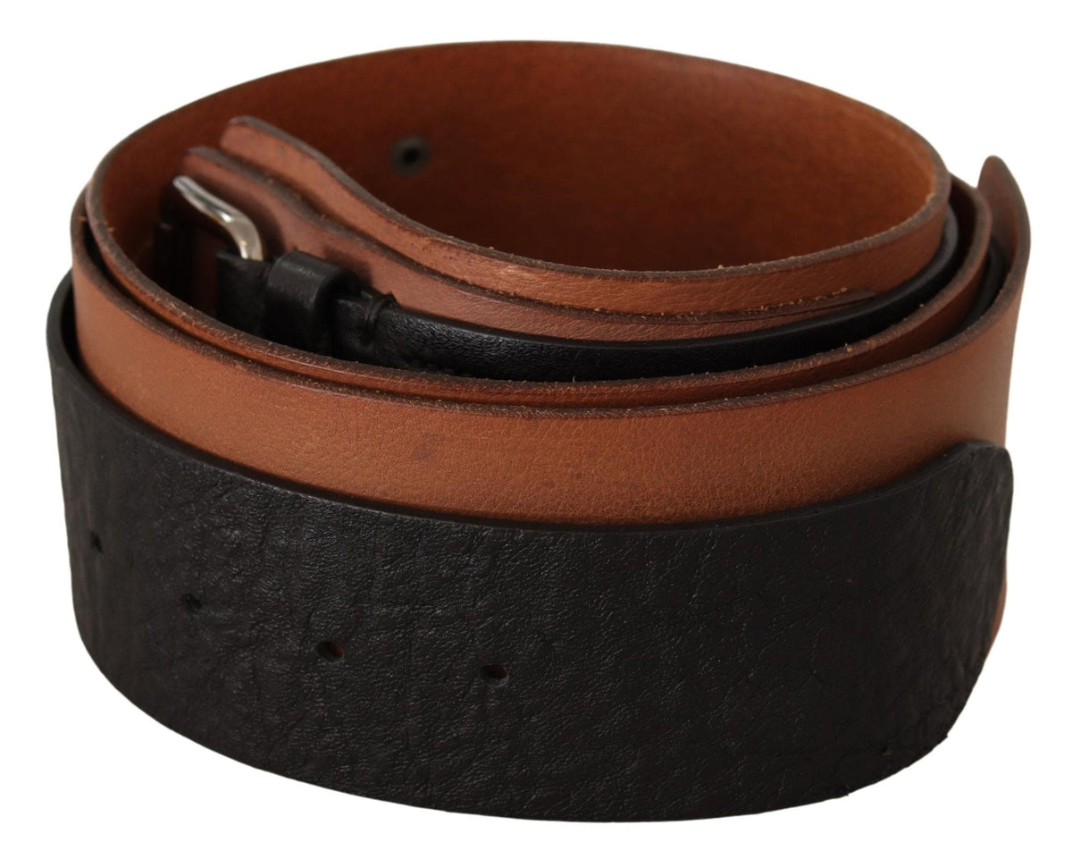 Ceinture en cuir bicolore élégante de style national