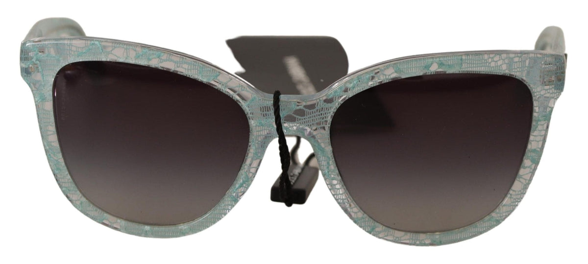 Gafas de sol de acetato con cristales y encaje siciliano de Dolce &amp; Gabbana