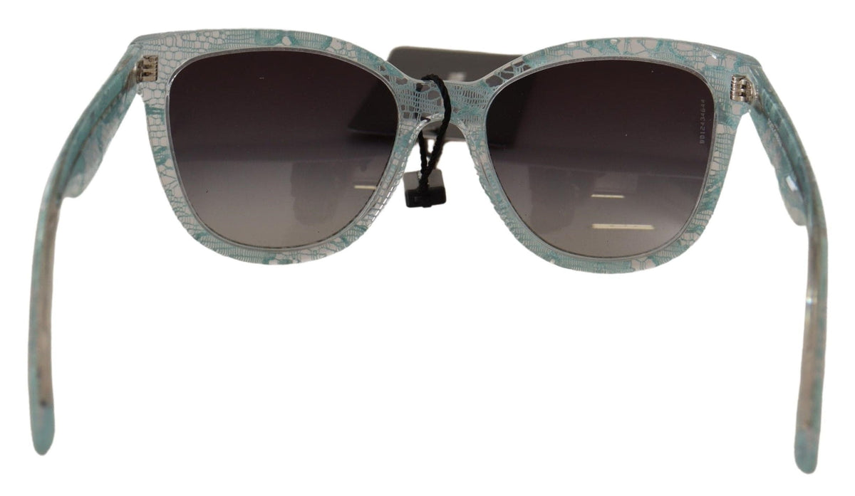 Gafas de sol de acetato con cristales y encaje siciliano de Dolce &amp; Gabbana